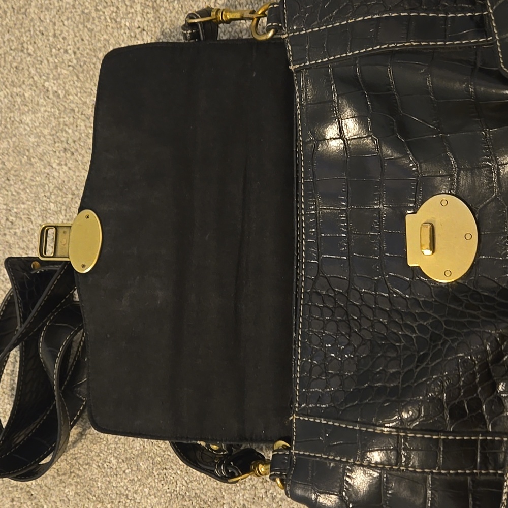 Chaps Black Purse With Gold Hardware - Picture 6 of 9